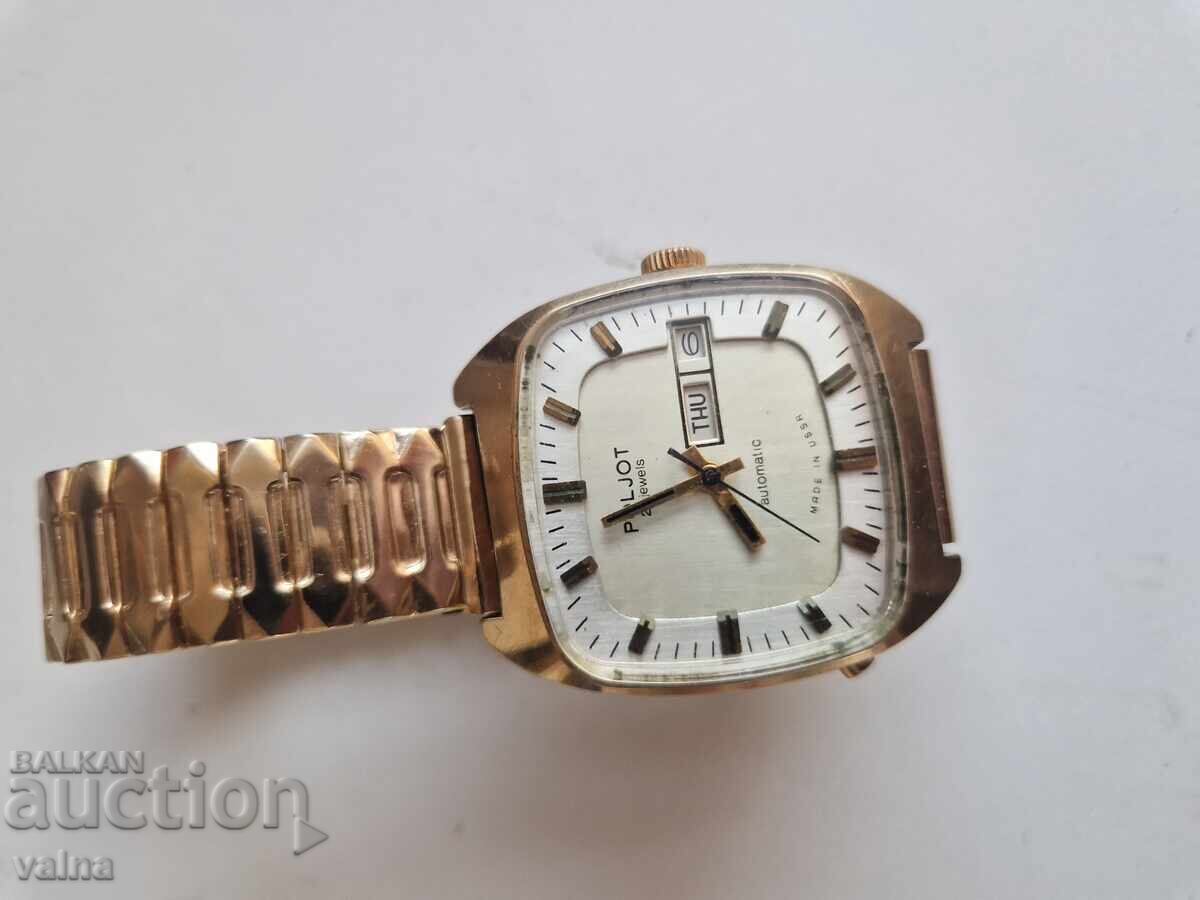 POLJOT, 23 jewels, automatic, cal 2627.2H, case 35x40mm! USSR - 7