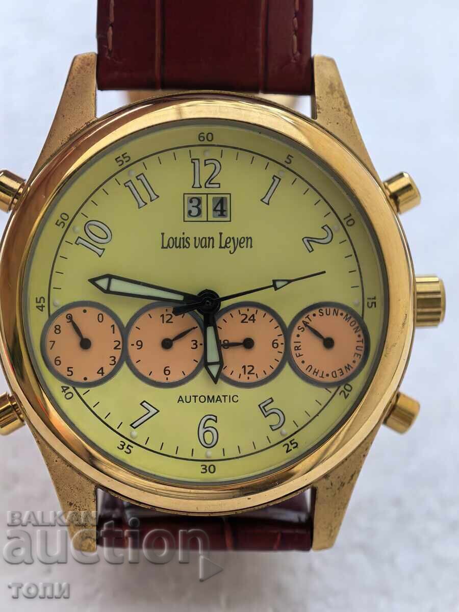 LOUIS VAN LEUEN AUTOMATIC RARE RUNS STOPS BZC !!!!! LOUIS VAN LEUEN AUTOMATIC RARE RUNS STOPS BZC !!!!!