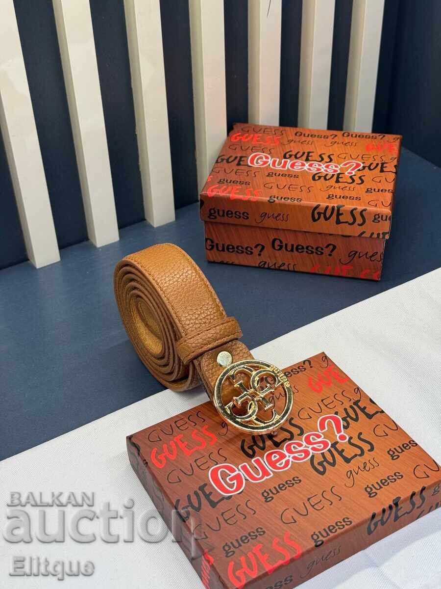 Genuine leather belts in a Guess box with price 20.45 €