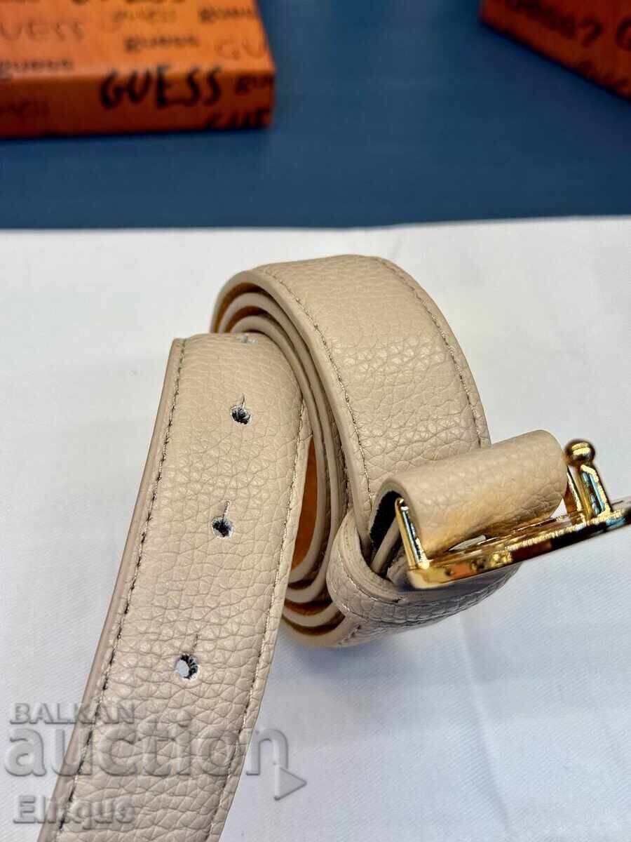 Auction  Genuine leather belts in a Guess box