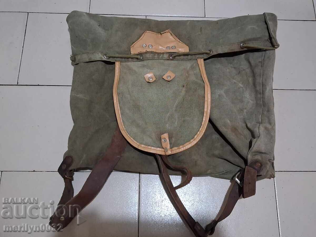 Auction  Canvas backpack tourist bag sack