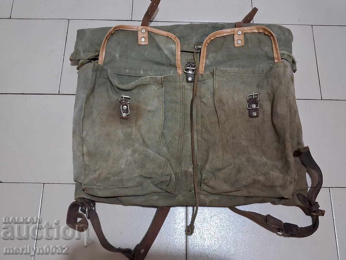 Canvas backpack tourist bag sack - 7