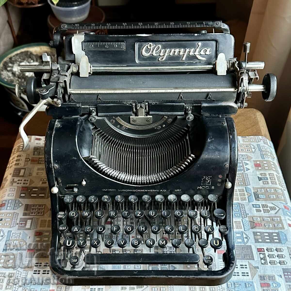 Γραφομηχανή Olympia Mod. 8 QWERTZ Λειψία Ritterstrasse