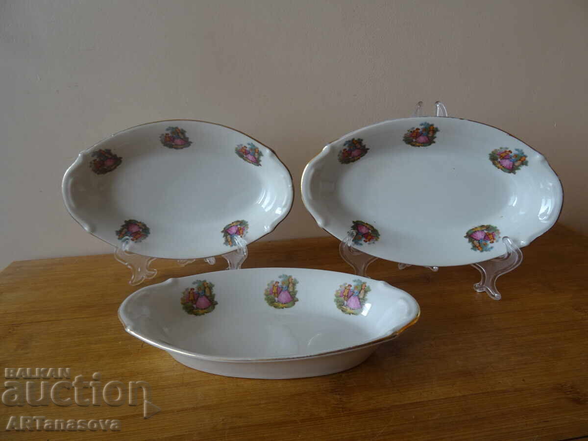 Bulgarian porcelain saucers 3 pcs Romeo and Juliet Isida with price 24.00 €