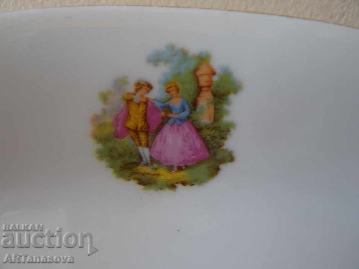 Bulgarian porcelain saucers 3 pcs Romeo and Juliet Isida - 5