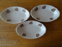 Bulgarian porcelain saucers 3 pcs Romeo and Juliet Isida