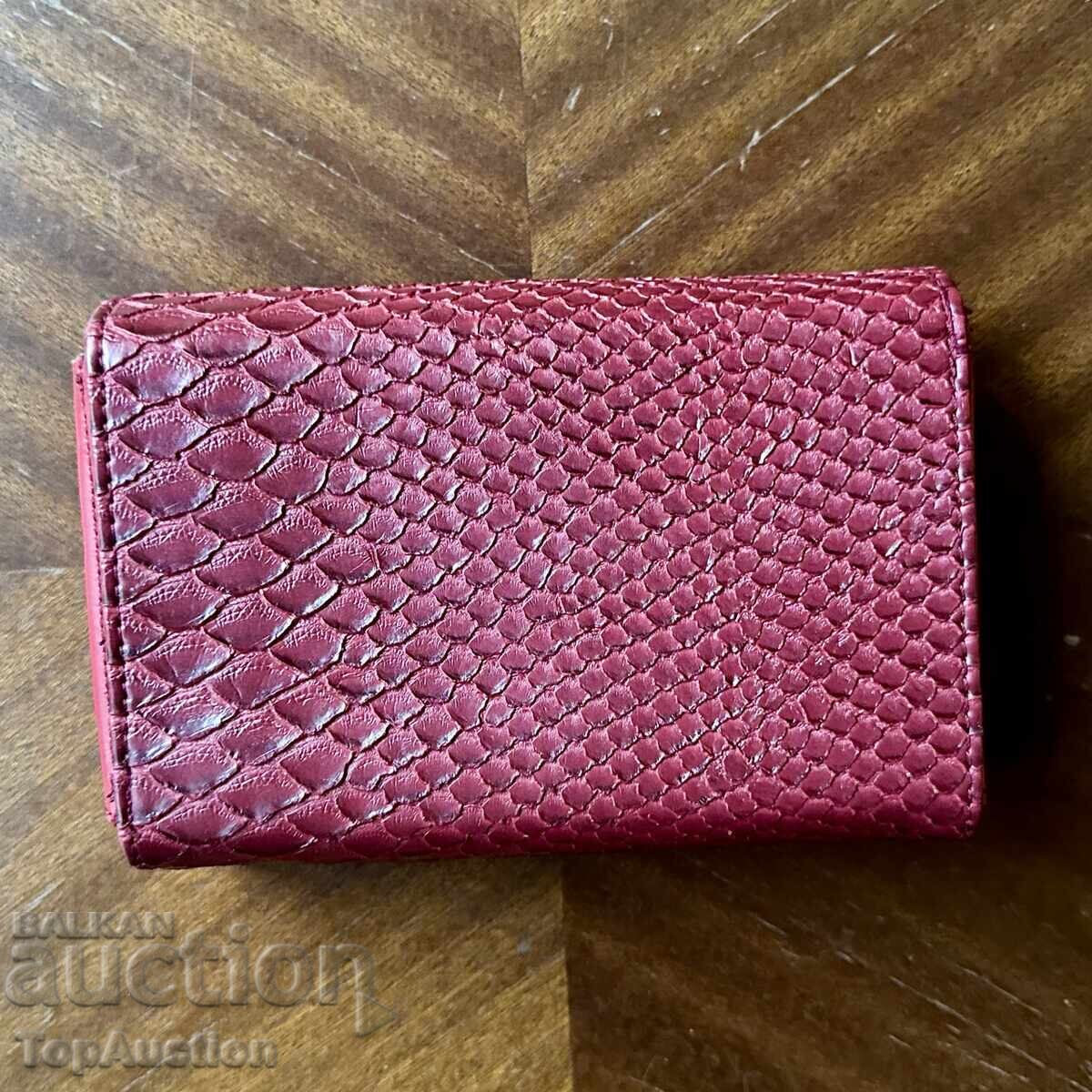 Red Reserved women's organizer wallet - snakeskin texture with price 7.00 €