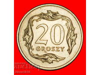 Ⰺ MONETĂRIE PRIVATĂ (1990-2016): POLONIA★20 GROSZY 1990! UNC RAR