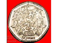 ★ STARS (1998-2009): GREAT BRITAIN ★ 50 PENCE 1973 1998!