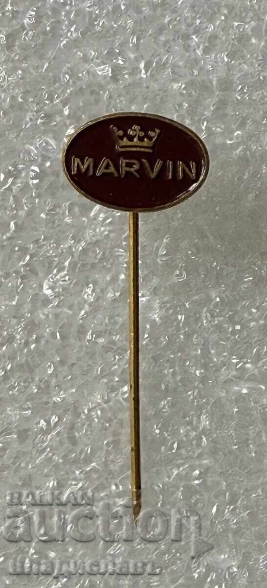 insignă veche ceasuri elvețiene Marvin Marvin