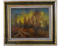 Oil painting painted with oil paints on canvas
