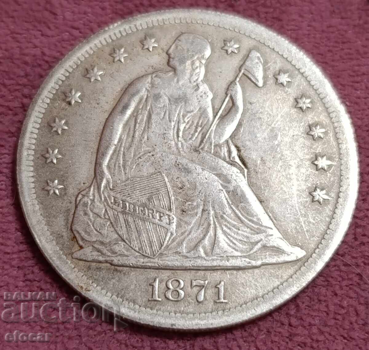 1 δολάριο Αμερικής 1871 αντίγραφο